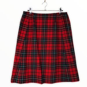 50’s Vintage Pendleton Red Plaid Wool Skirt